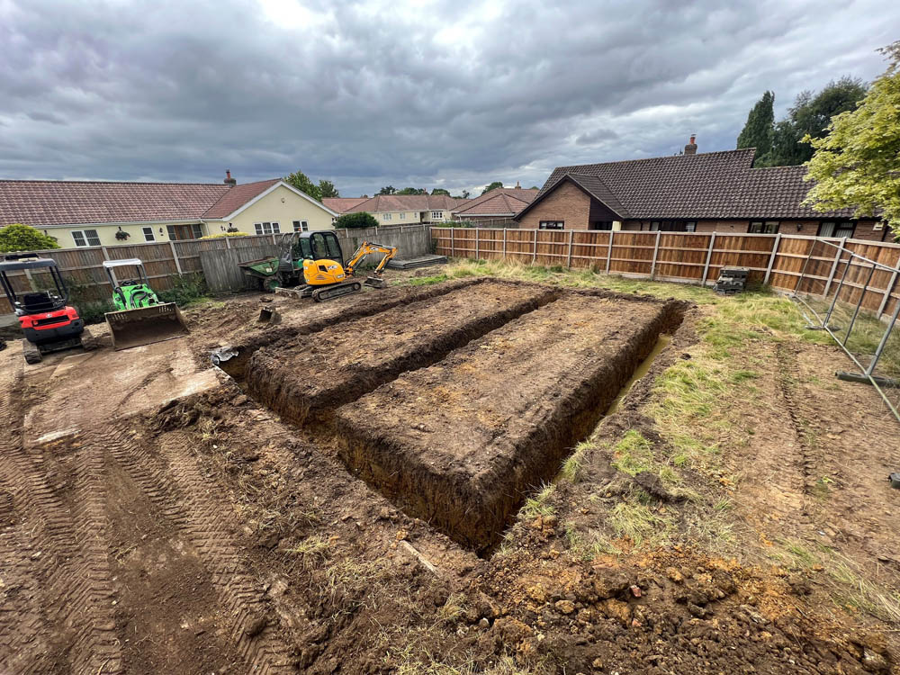 Foundation laying in Suffolk